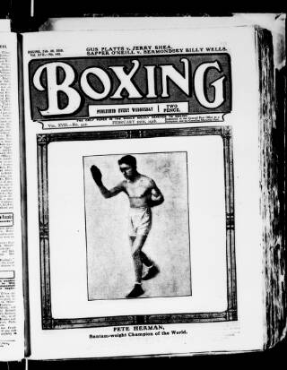 cover page of Boxing published on February 20, 1918