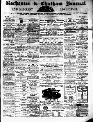 cover page of Rochester, Chatham & Gillingham Journal published on March 19, 1870