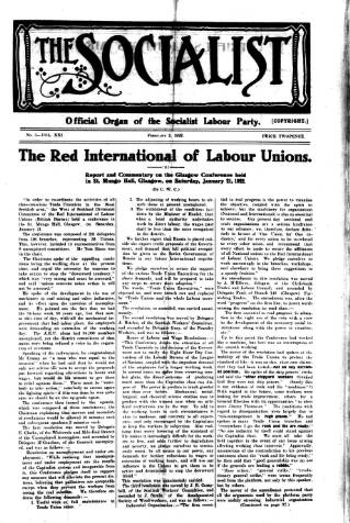 cover page of Socialist (Edinburgh) published on February 2, 1922