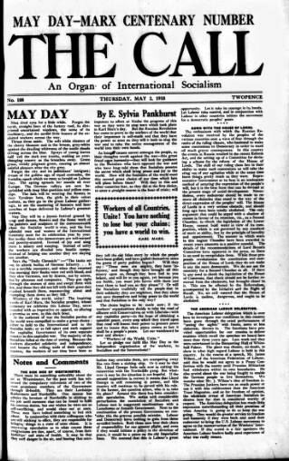 cover page of Call (London) published on May 2, 1918