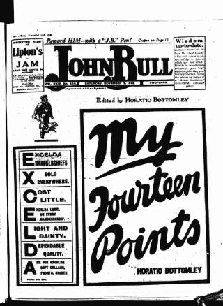 cover page of John Bull published on November 2, 1918