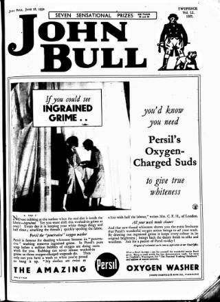 cover page of John Bull published on June 18, 1932