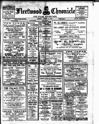 cover page of Fleetwood Chronicle published on August 2, 1918