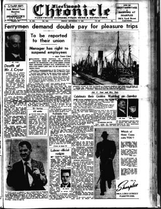 cover page of Fleetwood Chronicle published on September 17, 1948