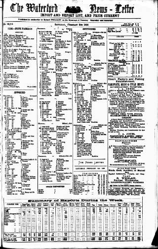cover page of Waterford News Letter published on February 2, 1895