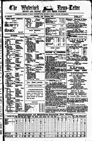 cover page of Waterford News Letter published on February 2, 1901