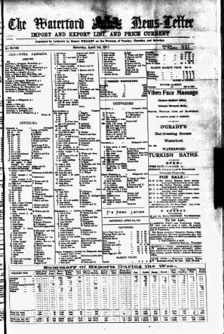 cover page of Waterford News Letter published on April 1, 1911