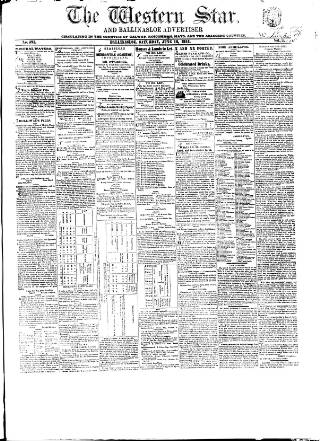 cover page of Western Star and Ballinasloe Advertiser published on June 18, 1853