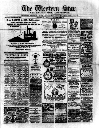 cover page of Western Star and Ballinasloe Advertiser published on December 14, 1901