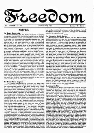 cover page of Freedom (London) published on September 1, 1924