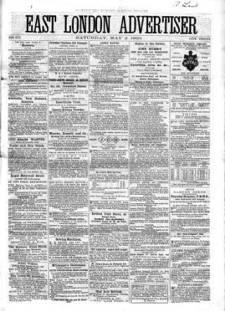cover page of East London Advertiser published on May 2, 1863
