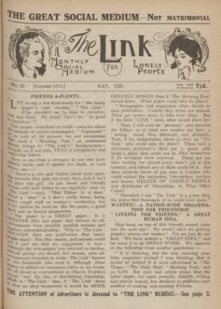 cover page of Link published on May 1, 1920