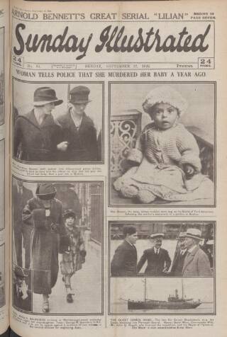 cover page of Sunday Illustrated published on September 17, 1922