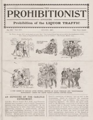 cover page of Prohibitionist published on August 1, 1917