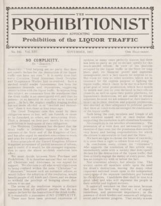 cover page of Prohibitionist published on November 1, 1917