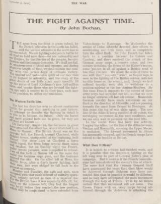 cover page of The War published on September 5, 1914