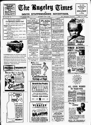 cover page of Rugeley Times published on May 4, 1946