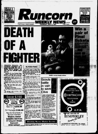 cover page of Runcorn Weekly News published on May 2, 1991