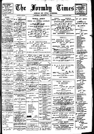 cover page of Formby Times published on September 17, 1904