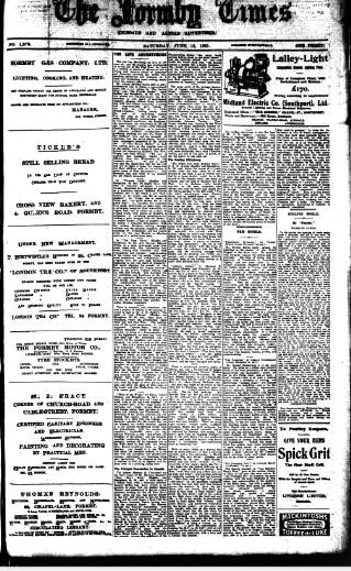 cover page of Formby Times published on June 18, 1921