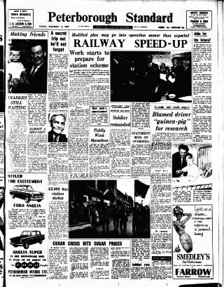 cover page of Peterborough Standard published on November 2, 1962