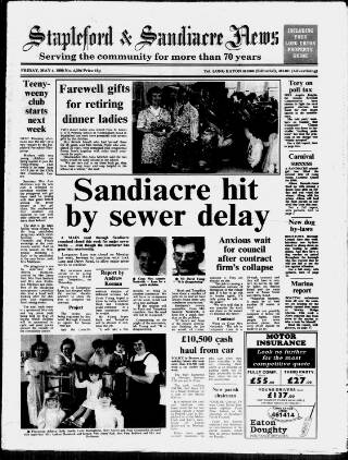 cover page of Stapleford & Sandiacre News published on May 4, 1990
