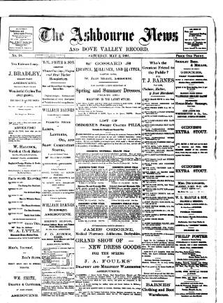 cover page of Ashbourne News Telegraph published on May 2, 1891