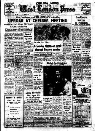 cover page of Chelsea News and General Advertiser published on May 4, 1962