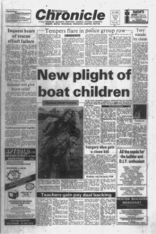 cover page of Middlesex Chronicle published on May 2, 1985