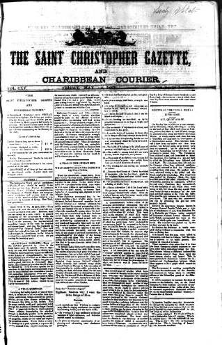 cover page of St. Christopher Gazette published on May 4, 1883