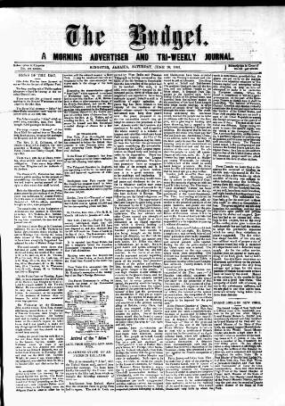 cover page of Budget (Jamaica) published on June 18, 1881