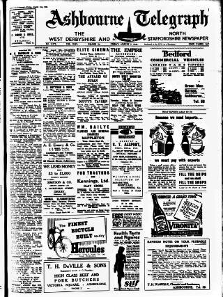 cover page of Ashbourne Telegraph published on August 2, 1946