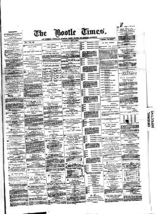 cover page of Bootle Times published on May 2, 1883