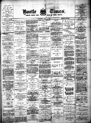 cover page of Bootle Times published on May 4, 1889