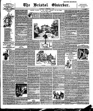 cover page of Bristol Observer published on November 2, 1889