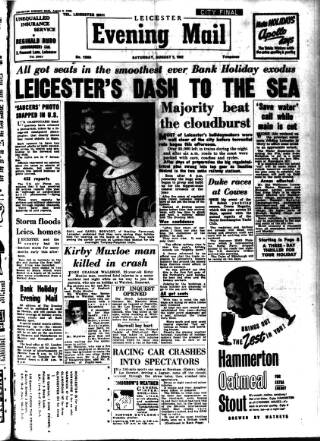 cover page of Leicester Evening Mail published on August 2, 1952