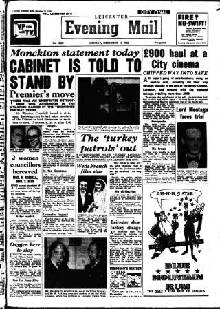 cover page of Leicester Evening Mail published on December 14, 1953