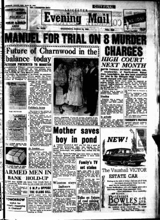 cover page of Leicester Evening Mail published on March 19, 1958
