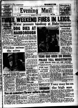 cover page of Leicester Evening Mail published on May 4, 1959
