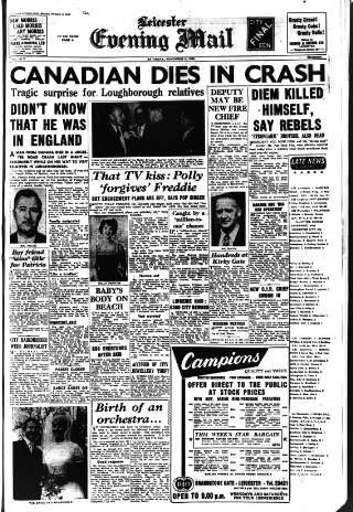 cover page of Leicester Evening Mail published on November 2, 1963