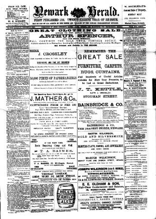 cover page of Newark Herald published on February 2, 1901