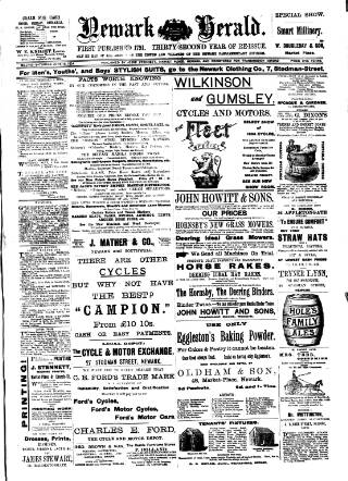 cover page of Newark Herald published on June 18, 1904