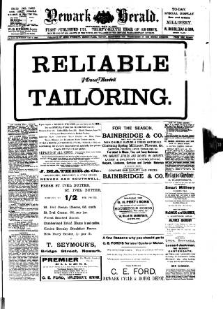 cover page of Newark Herald published on May 4, 1907