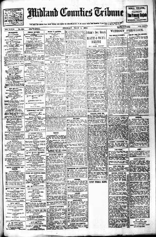 cover page of Midland Counties Tribune published on May 2, 1924