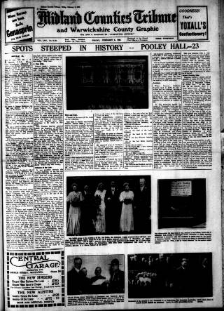 cover page of Midland Counties Tribune published on February 2, 1934