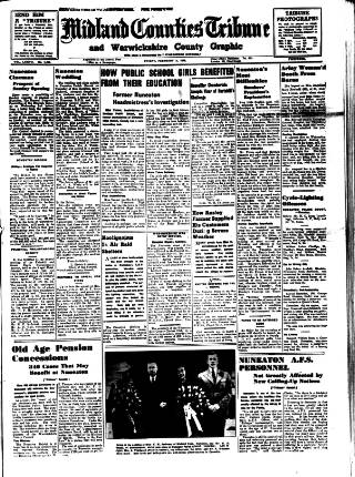 cover page of Midland Counties Tribune published on February 2, 1940