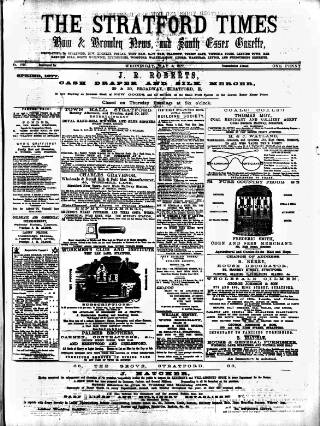 cover page of Stratford Times and South Essex Gazette published on May 2, 1877