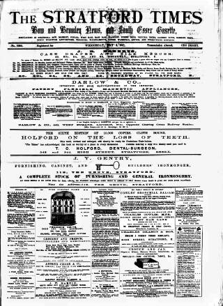 cover page of Stratford Times and South Essex Gazette published on May 4, 1881