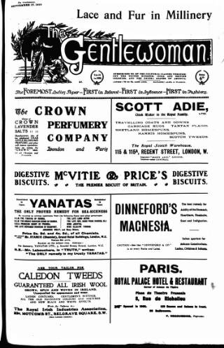 cover page of Gentlewoman published on September 17, 1910