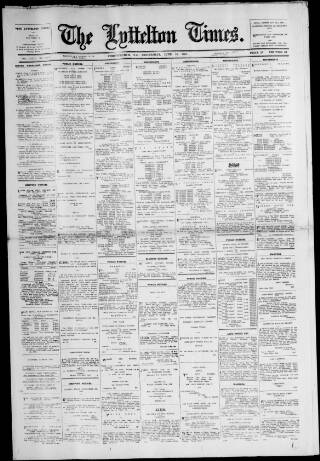 cover page of Lyttelton Times published on June 18, 1924